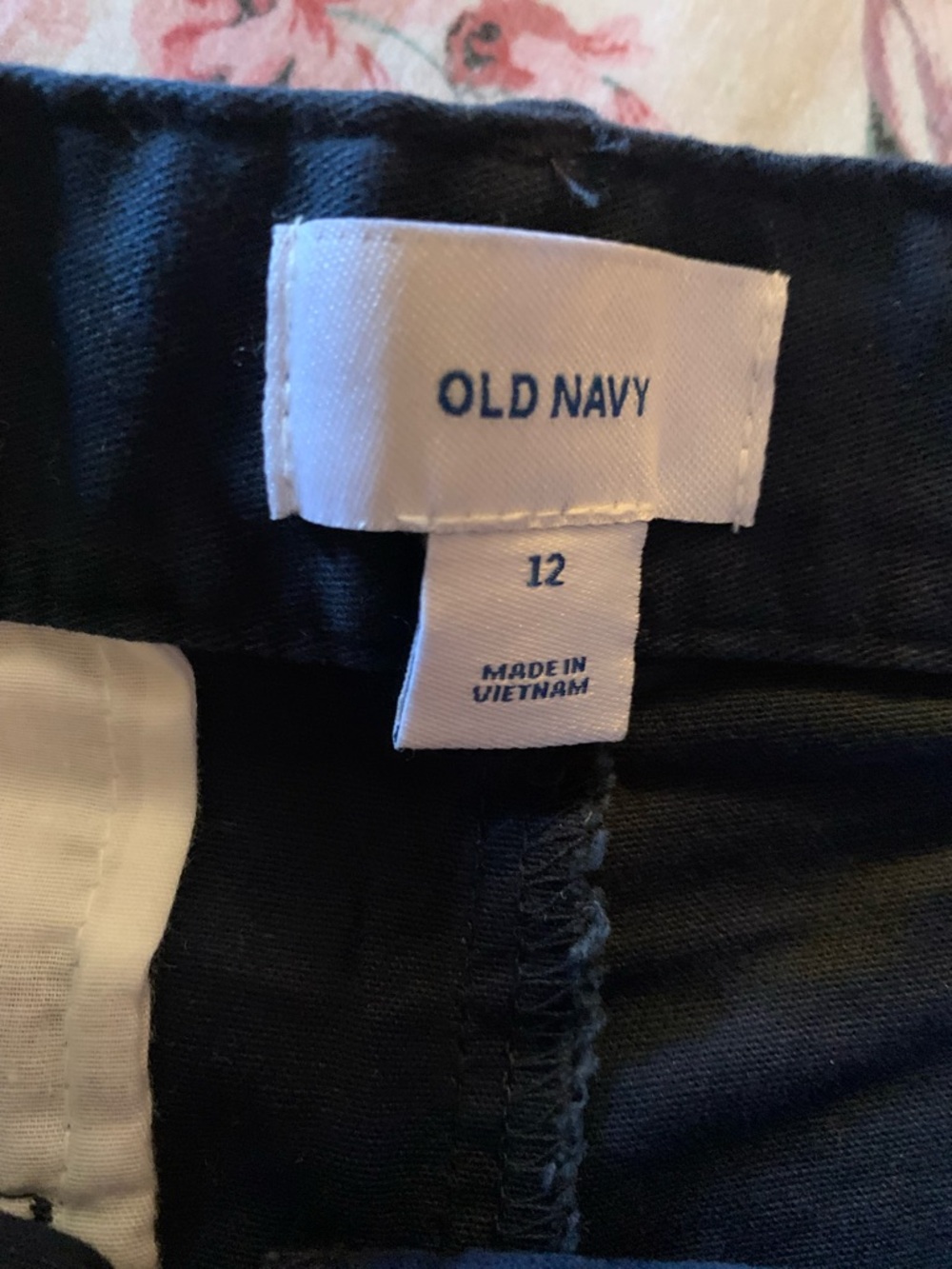 Old Navy Boys Navy Blue Stretch Chino Shorts Size 12 - Picture 6 of 7